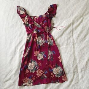 Floral wrap dress